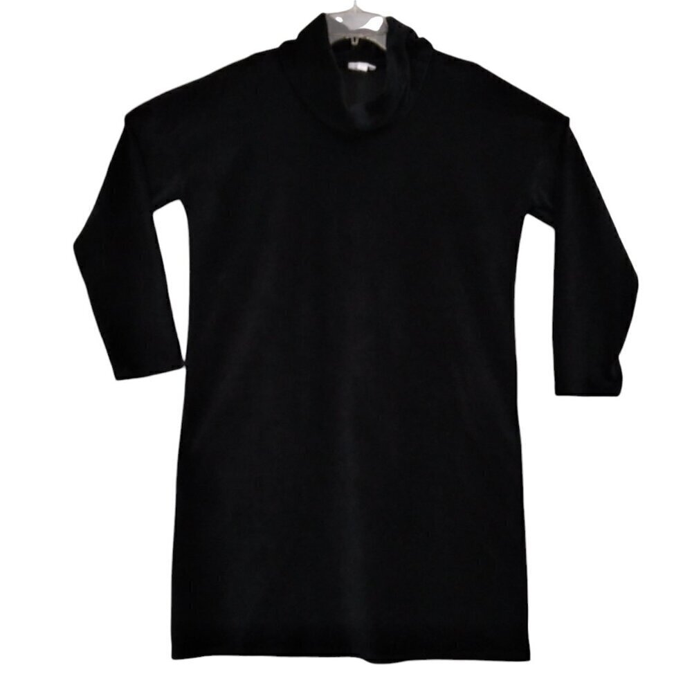 J Jill | Stretch Corduroy Cowl Neck Dress Loose Fit Black | Size L